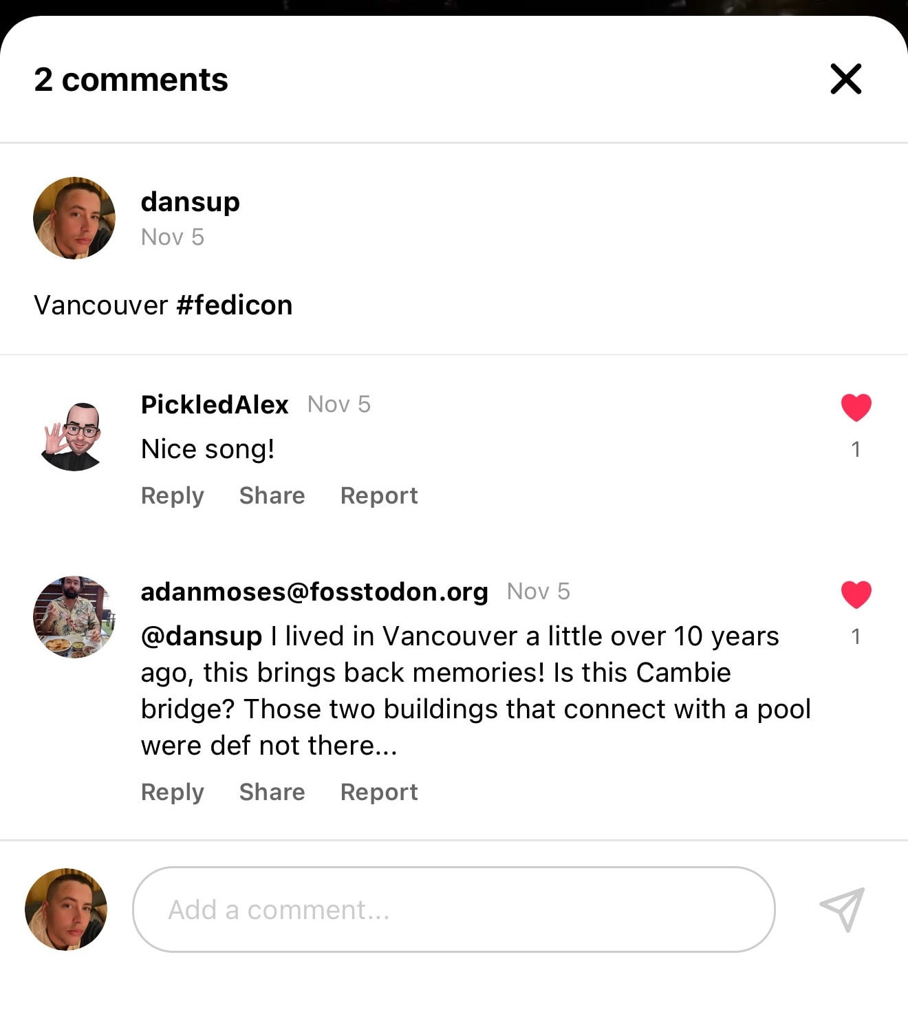 Loops comment threads