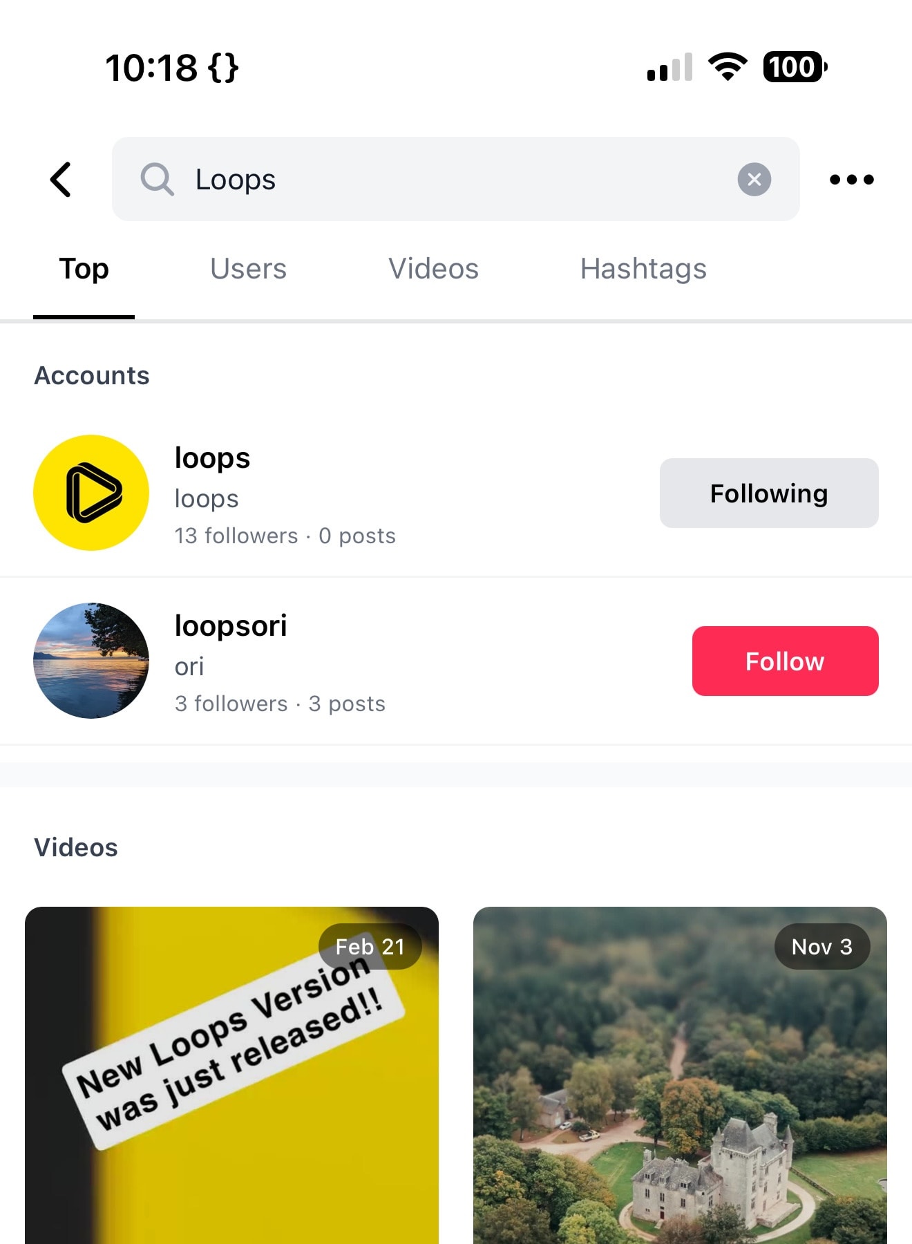 Loops discovery features